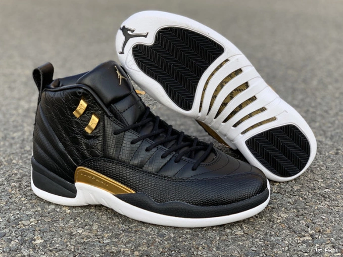 Black Retro 12 Air Metallic Gold-White 'Reptile' AO6068-007 Jordan 0520